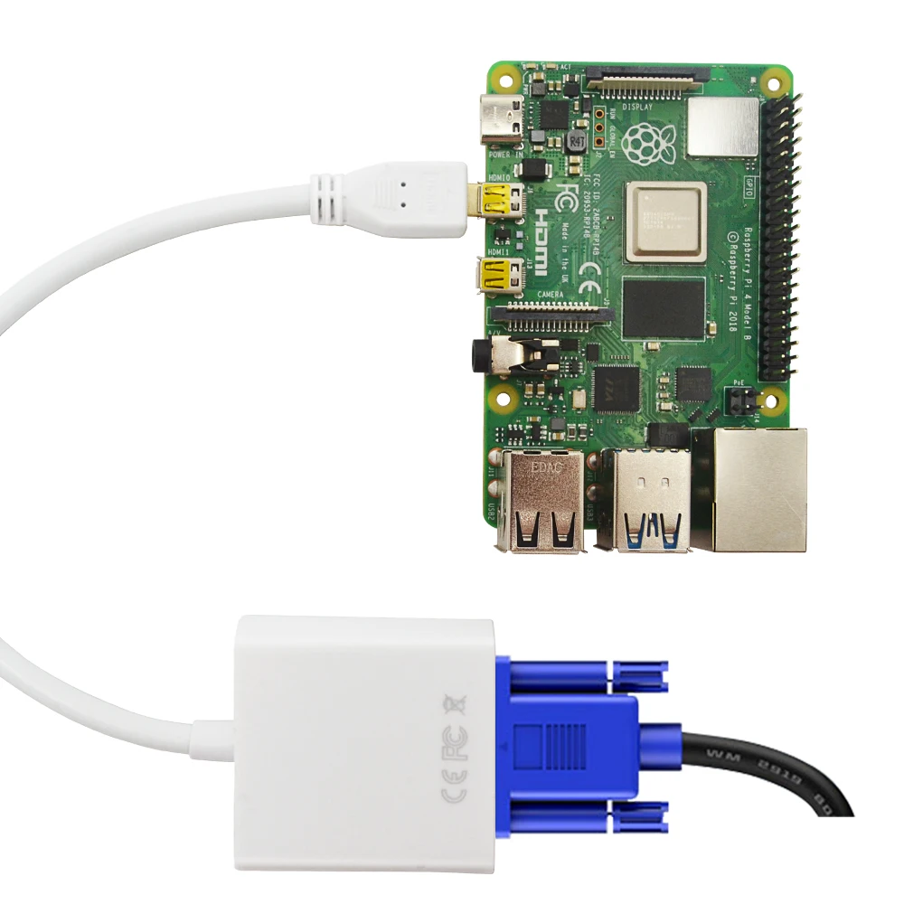 Raspberry pi 4micro HDMI je Združljiv VGA adapter S podatkovnim kablom USB in z Avdio Pristanišče, kabel za Računalnik,Namizni računalnik,Prenosni računalnik,RAČUNALNIK,Monitor