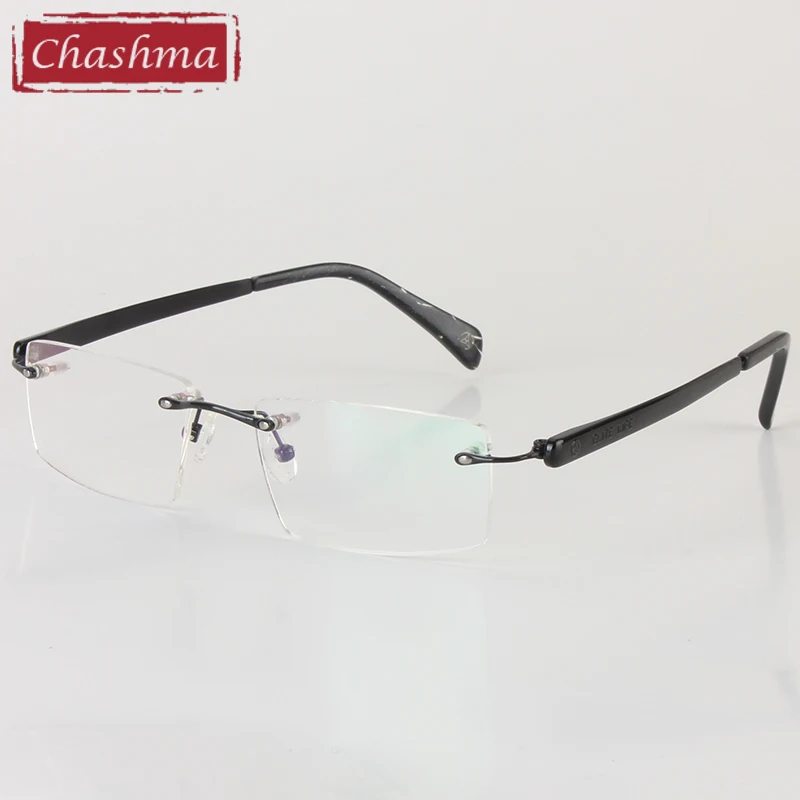 Recept Očala Veliki Okvirji Moških Optičnih Očal Okvir Iz Titana Očala Rimless Očala Moški