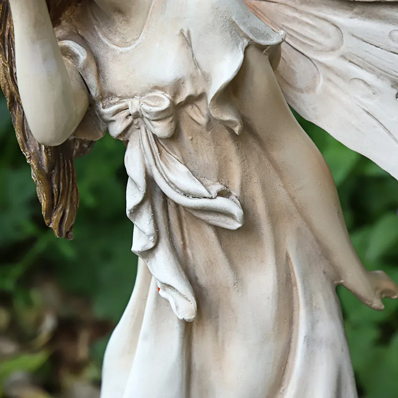 Roza Cvet Dekle Pravljice Angel Znak Smolo Evropske Ustvarjalno Dekoracijo Smolo Obrti Kip, Kiparstvo Vrtni Okras