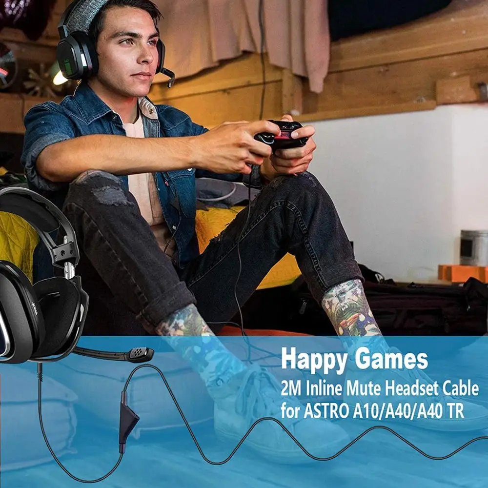 Slušalke Zamenjava Kabel A10 A40 Gaming Slušalke 3.5 mm Audio Aux Kabel Inline Izključi mikrofon Nadzor Glasnosti A30 A50 Xbox Eno Play Station