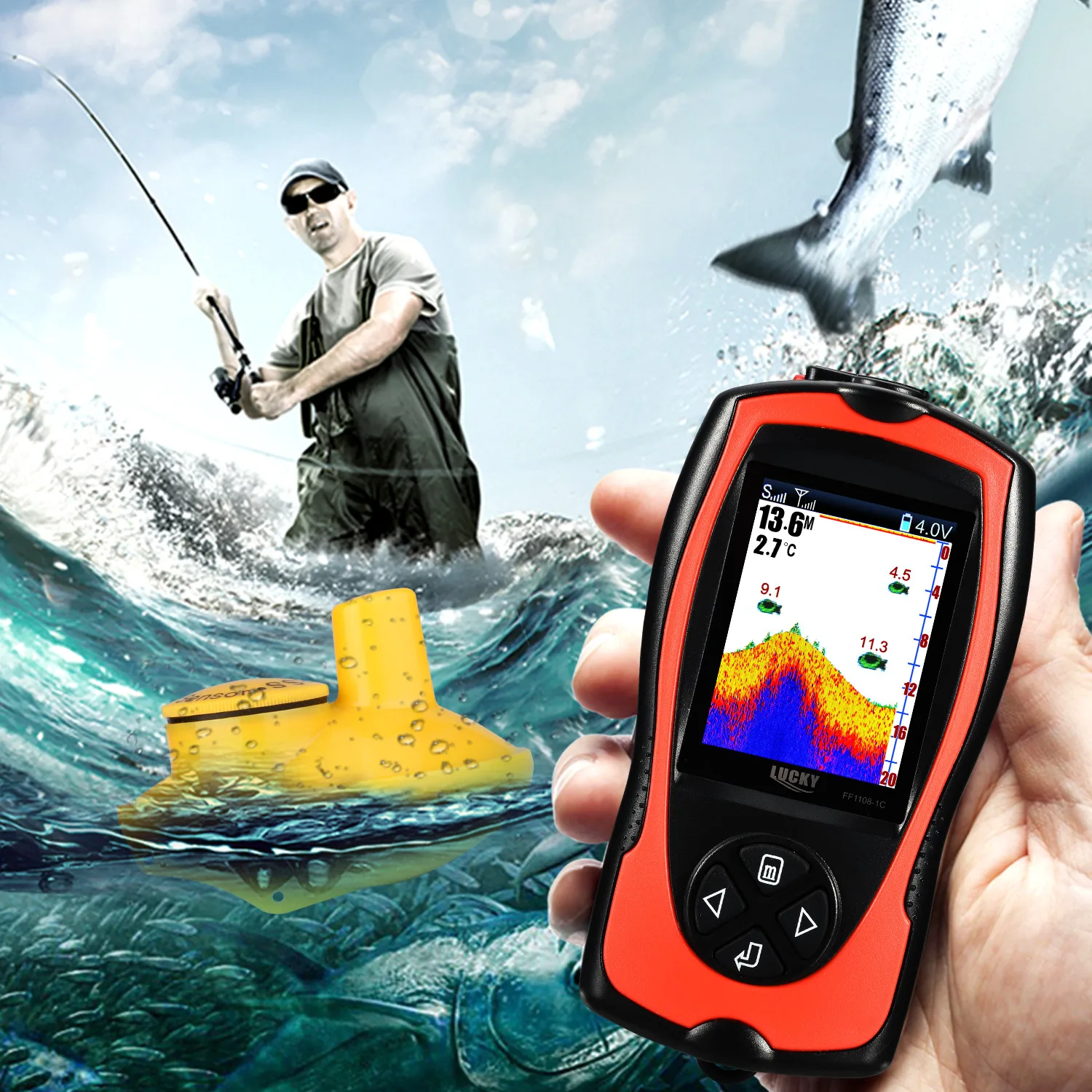 Smart Wireless Echo c Sonar ribe finder brezžični Sonar senzor fish finder za led morski ribolov