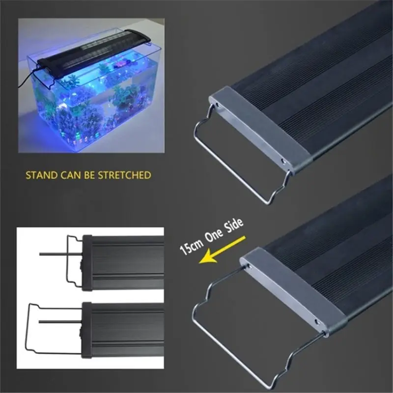 Super Slim LED Luči Akvarij Multi-Barvni Celoten Spekter Fish Tank Vodnih Rastlin, Morskih Rastejo Razsvetljave Svetilke 30-120 cm EU Plug