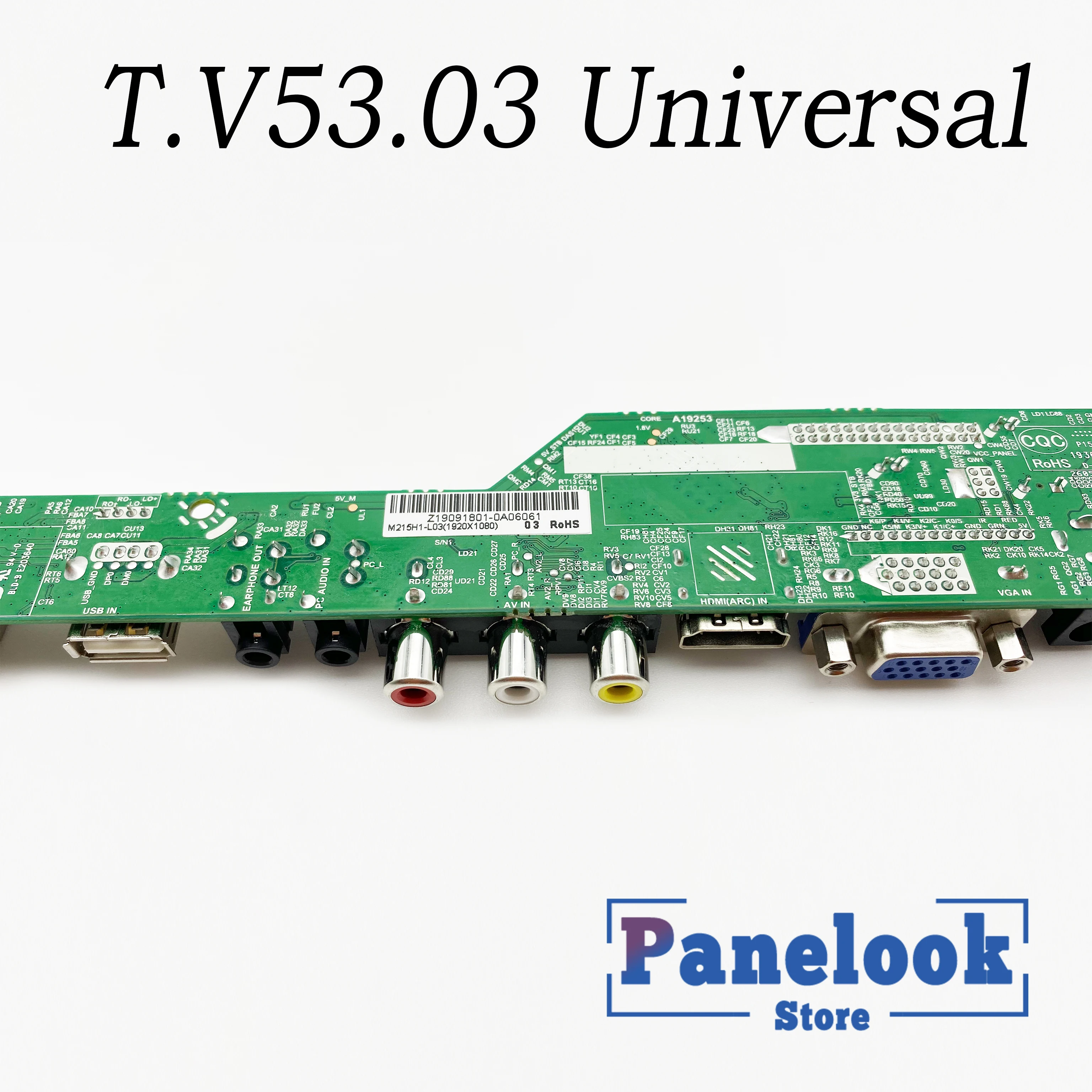 T. V53.03 Univerzalno LCD TV Gonilnik Krmilnika Board, PC/VGA/USB Vmesnik+7 ključni penzion+ 1 Lučka inverter