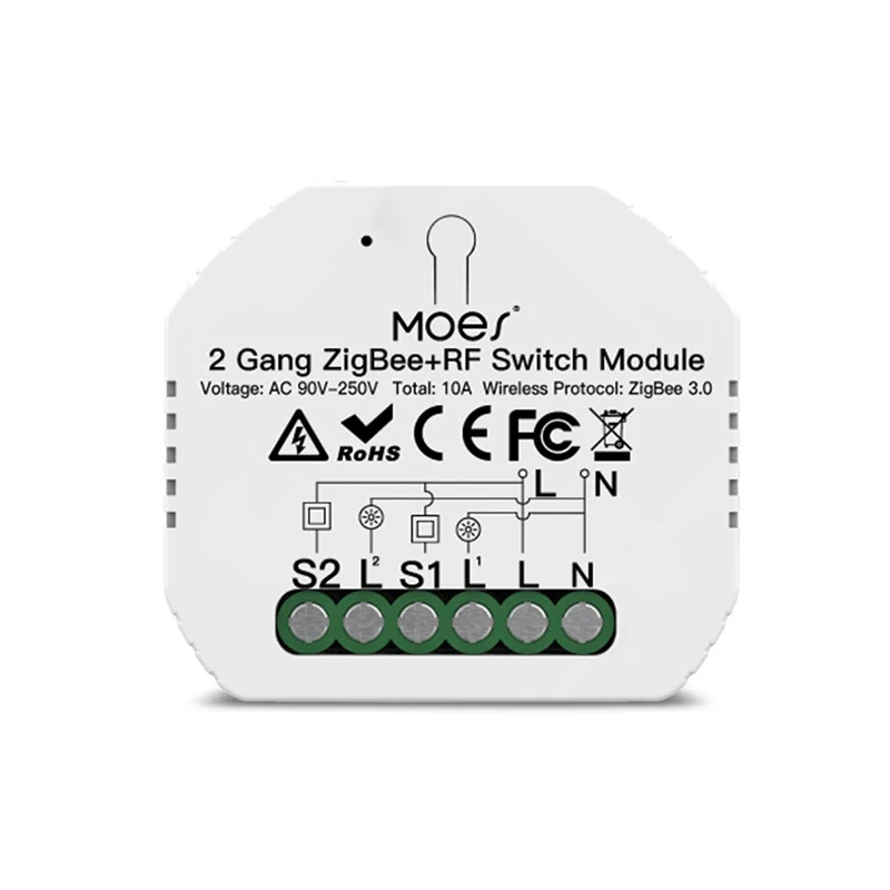 Tuya ZigBee 3.0 Pametne Luči Stikalo Rele Breaker Modul 2 Banda Zigbee+RF Stikalo Modul za Oddaljeno Delo Z Alexa Echo/googlova Domača stran