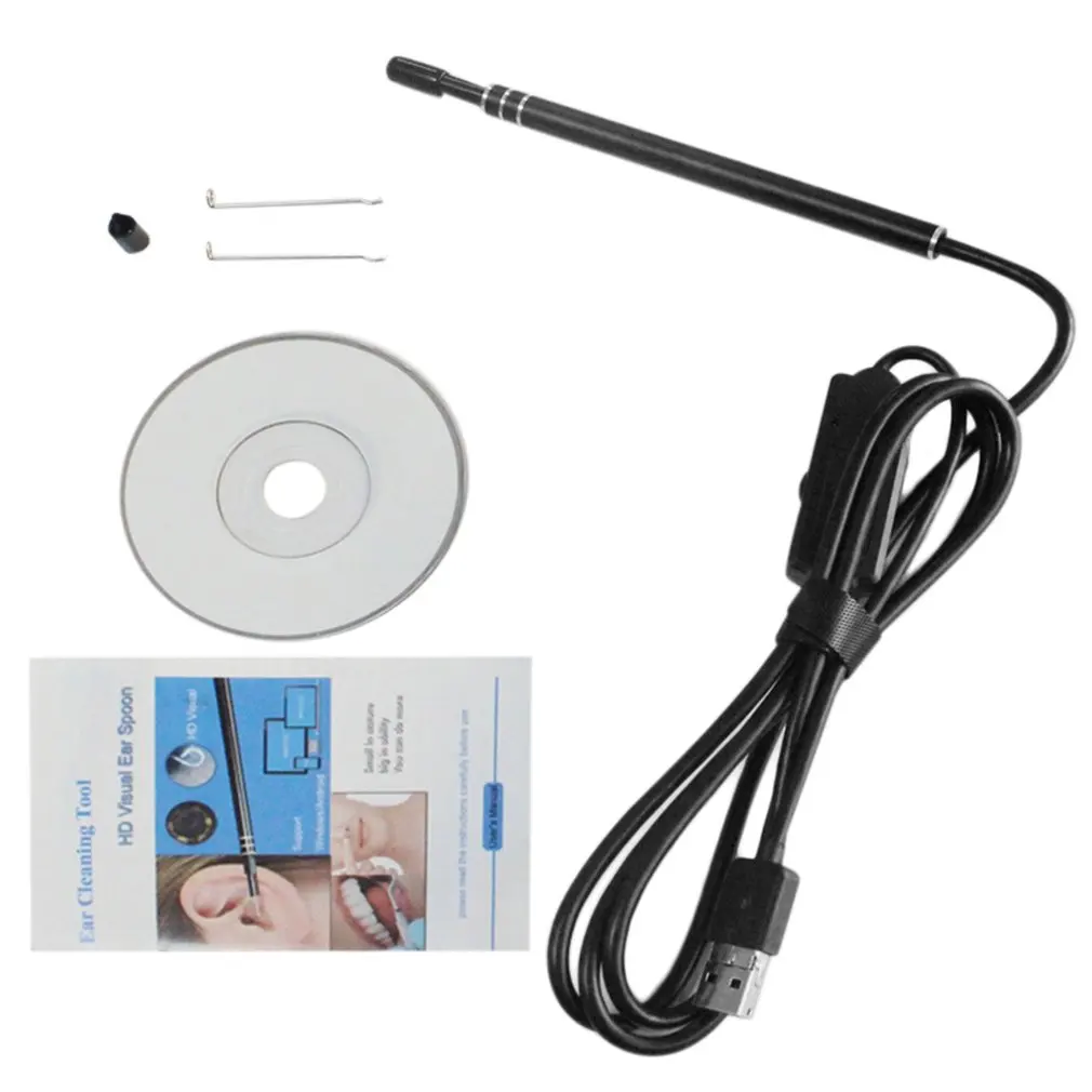 Uho Čiščenje Endoskop USB Uho Čiščenje Endoskop HD Visual Uho Žlico Večnamensko Earpick Z Mini Kamero Uho Orodje za Čiščenje