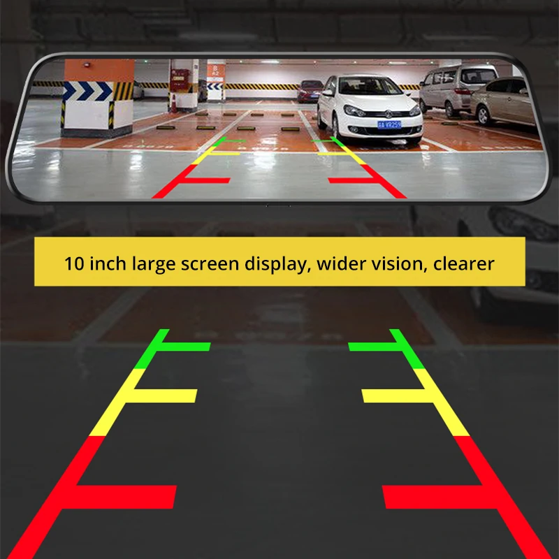 UNCOM DVR Dash Cam vožnjo diktafon povratne fotoaparat z zaslonom brezžični avto spredaj in zadaj dvojni telo rearview mirror
