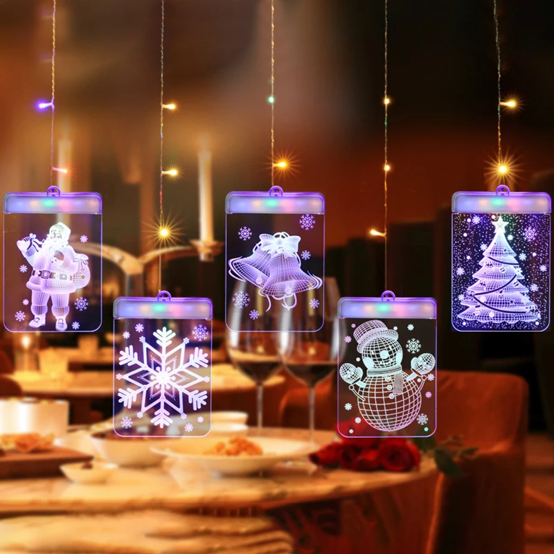 USB, Daljinsko upravljanje LED Viseče Svetilke Svetlobe Niz 3D Božični Vila Lučka Venci Za Poroko, Novo Leto 's Soba Dekoracijo