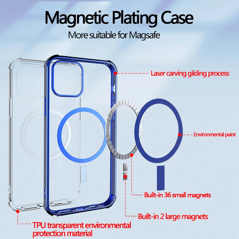 USTRIA Shockproof Pregleden Magnetno Ohišje Za iPhone 12 Pro Max 12 Mini 11 11pro Max Recimo Za Magsafe Brezžično Polnjenje