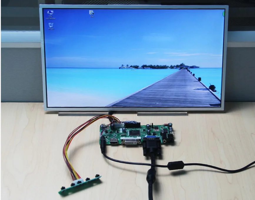 Yqwsyxl Nadzorni Odbor Spremlja Z zvočniški Komplet za LP173WD1-TLA1 HDMI+DVI+VGA LCD LED zaslon Krmilnik Odbor Voznik