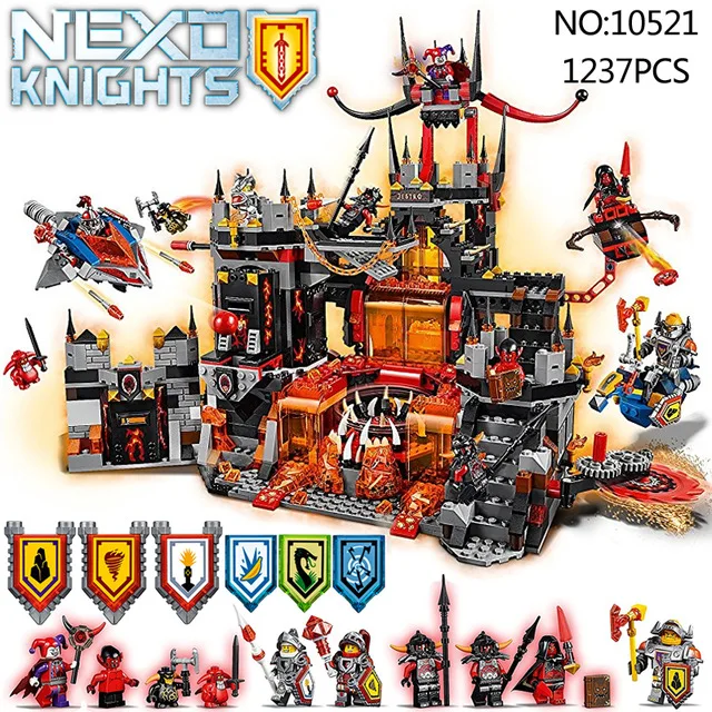 Združljiv 70321 70323 70317 Nexion vitezi Jestro Vulkan Brlog Slika Knighton Grad stavbe, bloki, opeke, igrače za otroke