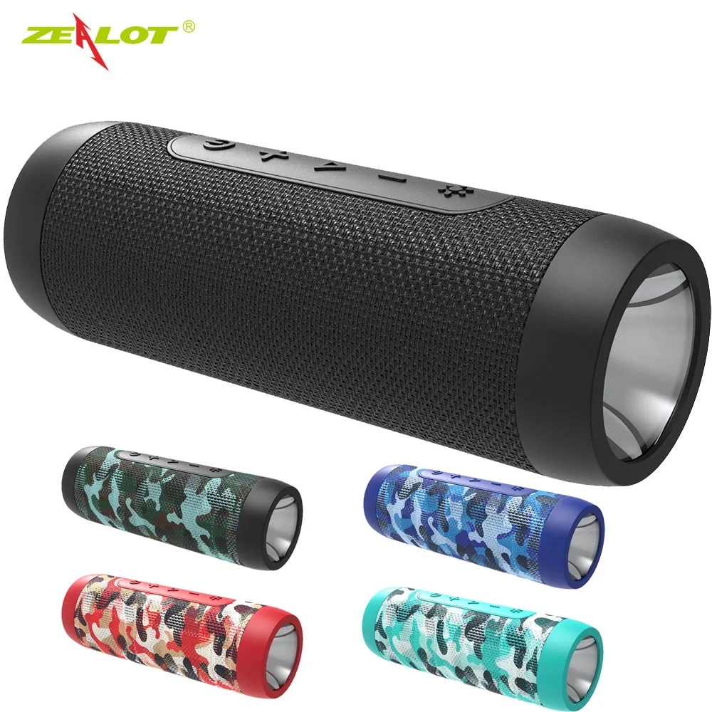 Zealot S22 Prenosni zvočnik Bluetooth Caixa De Som USB zvočniki z UKV-Radia na Prostem LED Luči Nepremočljiva Altavoces Subwoofer