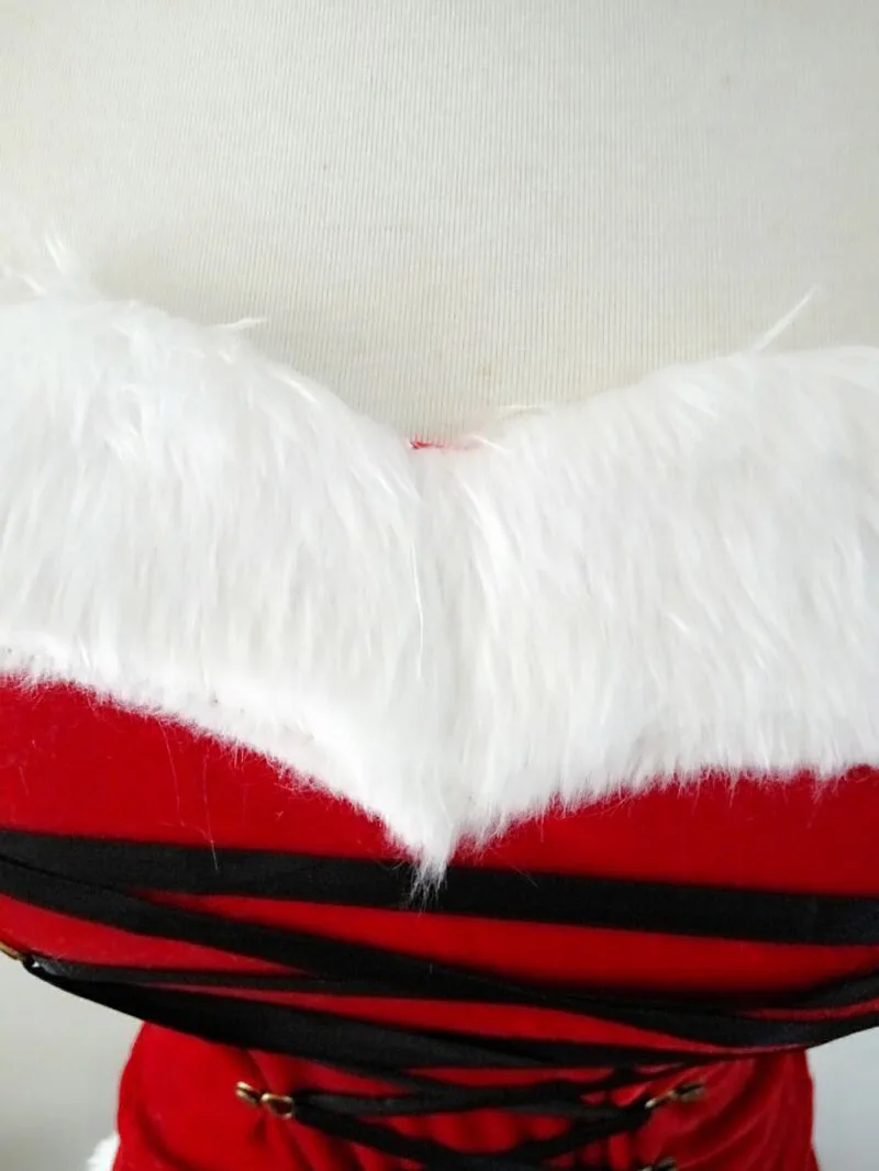 Ženske Sexy Božični Festival Cosplay Povoj Kostume Žensko erotično perilo Halloween Enotno Vlogo Igra Santa Clause