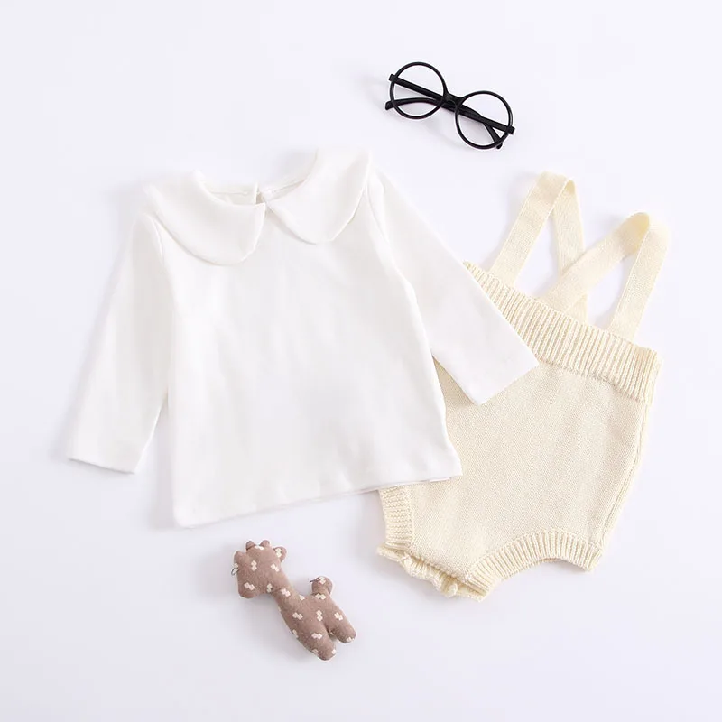 1-3Yrs Baby Knitting Plezanje Obleke 2019 Jeseni Novorojenčkov Romper Baby Girl Obleke, igralne obleke blagovne Znamke Bombaž Fant Black Baby Romper