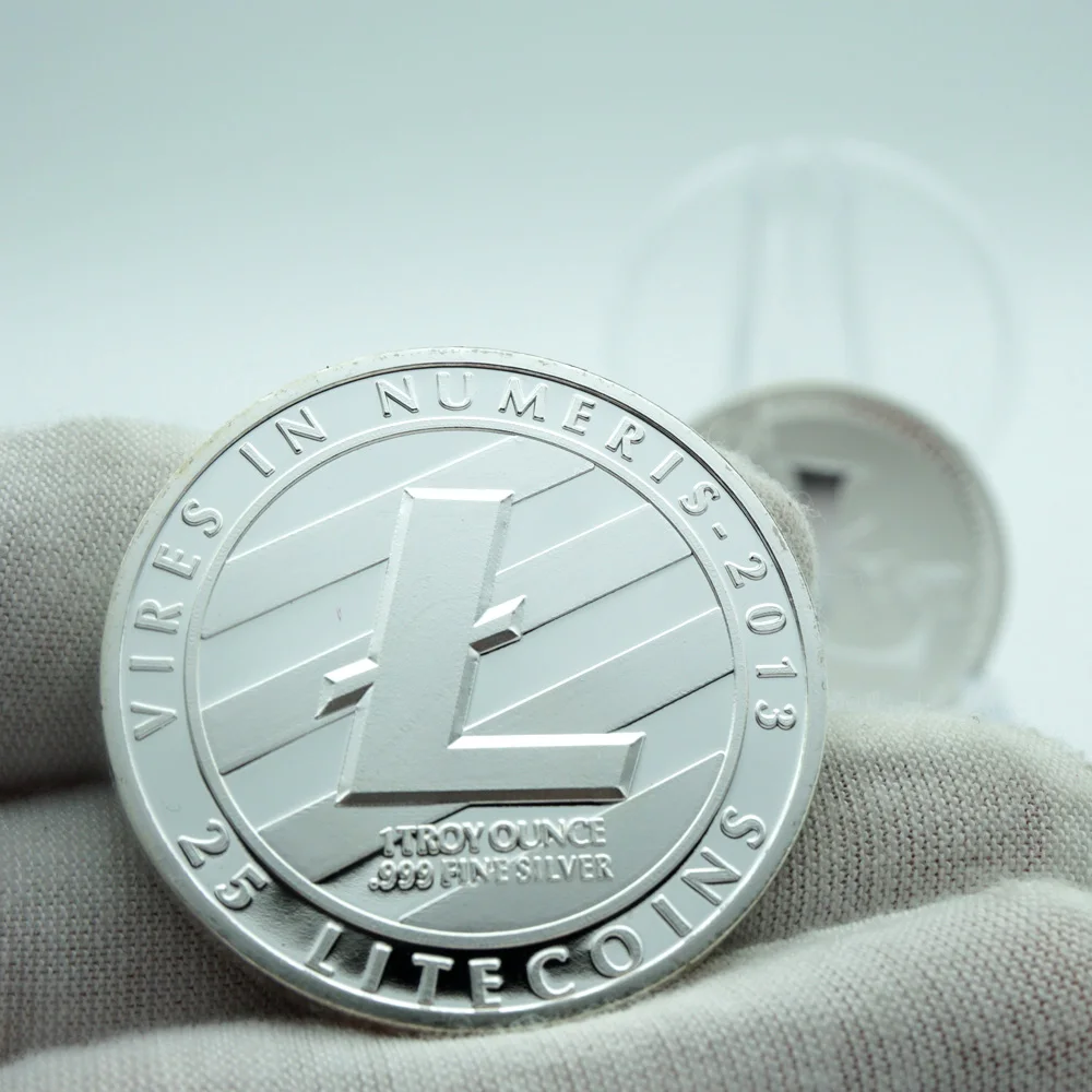 1 OZ Čisto .999 Silver Plated 25 LTC Litecoin pritožbe zaradi višje sile v Numeris2013 Medaljon Kovanec