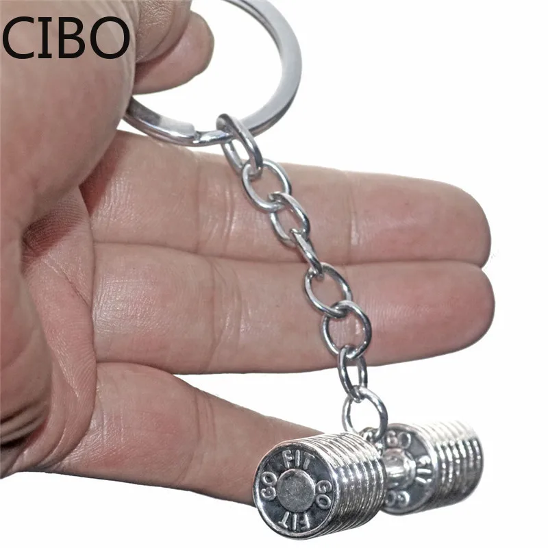 2019 Novi Mini Štangla ročka Ključnih Verige fitnes nakit Keychain avto Ključnih Verige KeyRings Moški Ženske Keychains šport nakit
