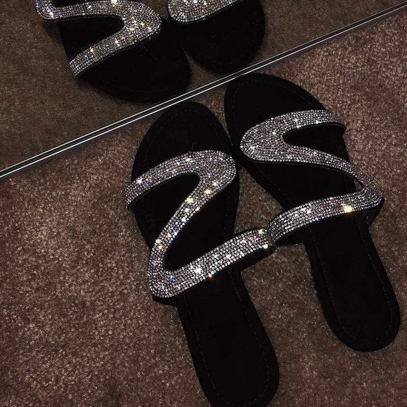 2020 Ženske Novi Z-oblikovan Diamond Sandali Lepe Izdelave Non-slip Lahke Udobno Ročno izdelane Flip-flops