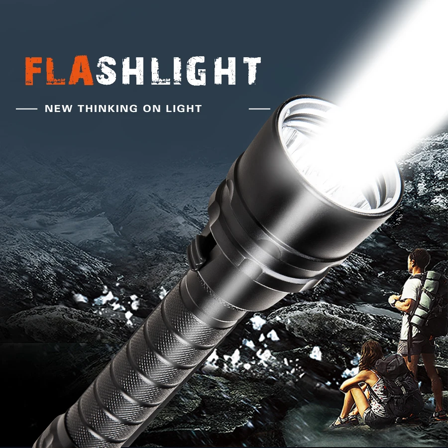 25 W 75-vatne žarnice 125W vodoodporna LED Svetilka T6 L2 Baklo Luči Zoomable Prenosni Potapljanje Luč za Kampiranje, Jahanje Avanturo Razsvetljavo