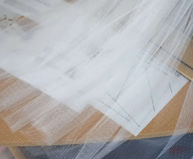 2m/veliko 150 cm široko mehko Vezenje z mrežico obleka tkanine, čipke v off white Otrok obleko tkanine, vezenine, čipke tkanine