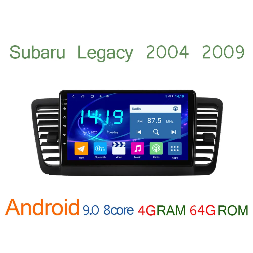 4G+64 G 9 palčni IPS avtoradia za Subaru Legacy 2004 2009 autoradio android avto avdio coche stereo GPS navigator DVD večpredstavnostnih