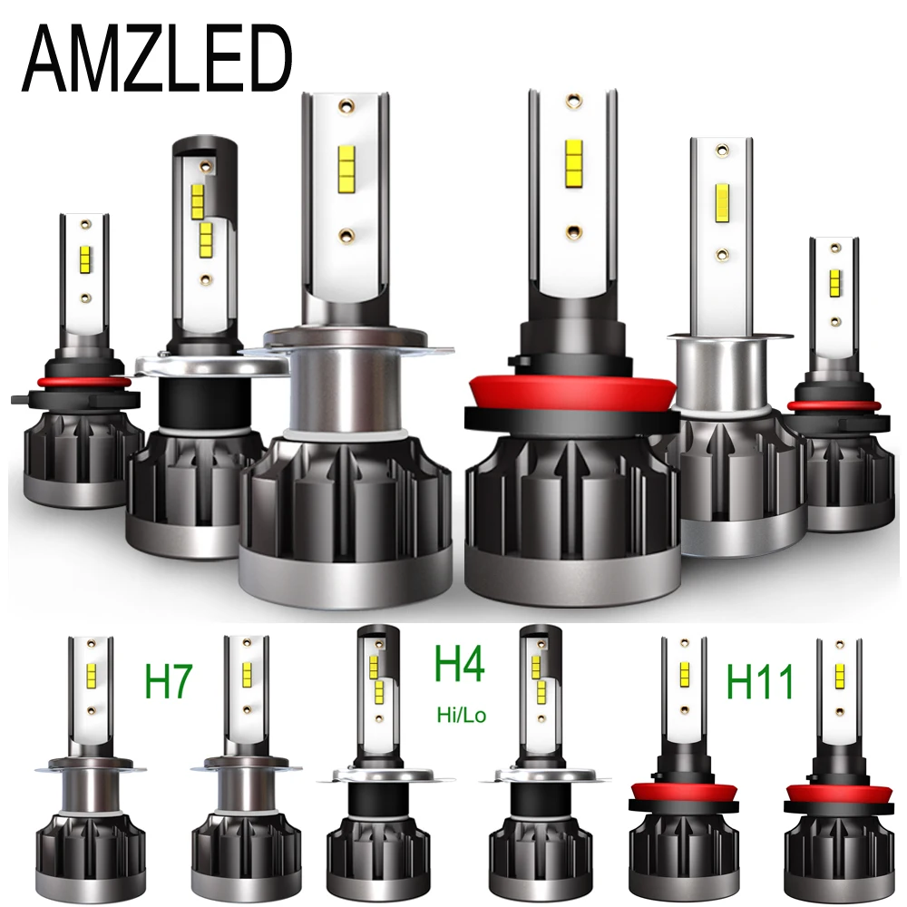 AMZLED H4 LED H7 H11 H8 HB4 H1 H3 9005 HB3 Auto S20 Avto Smerniki Žarnice 72W 12000LM Avto Dodatki 6500K 8000K led luči za meglo CSP