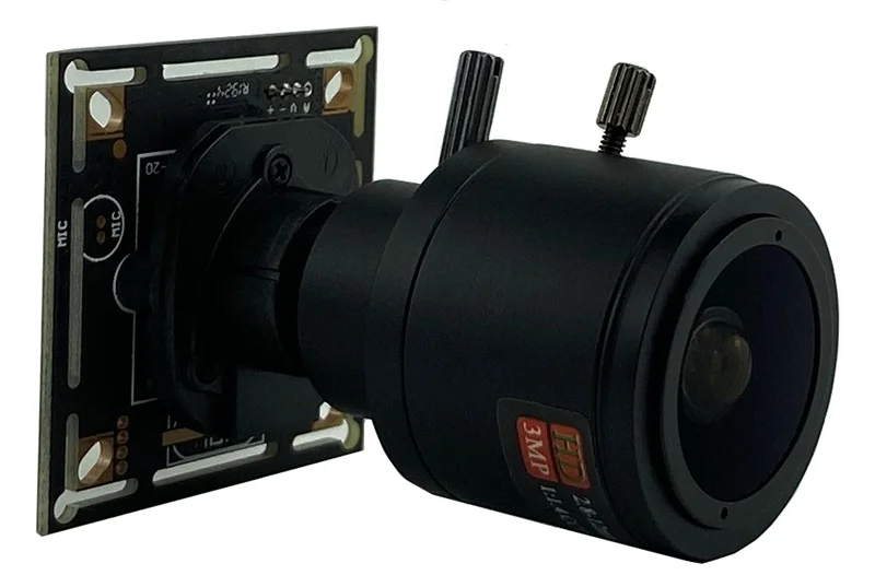 Analogni/CVBS 600TVL 7440+8510 CMOS Kamera Modul z M12 Objektiv IRC 2.8-12mm DC 12V 38*38 mm Koaksialni BNC CCTV Varnost