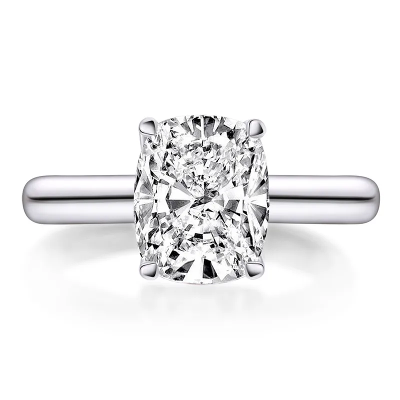 ANZIW Sintetični Diamant Solitaire Posla 925 Sterling Silver Obroči Za Ženske Obletnico Obroč Poročni Prstani Srebro 925 Darila