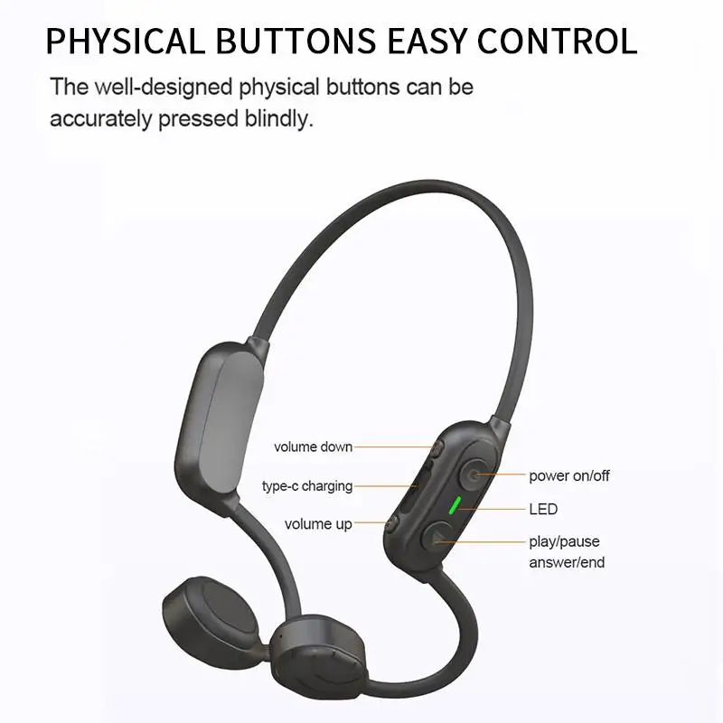 AS10 kostne prevodnosti bluetooth slušalka bluetooth 5.0 brezžični uho nameščena non-uho IP56 nepremočljiva športne slušalke fone de ouvido