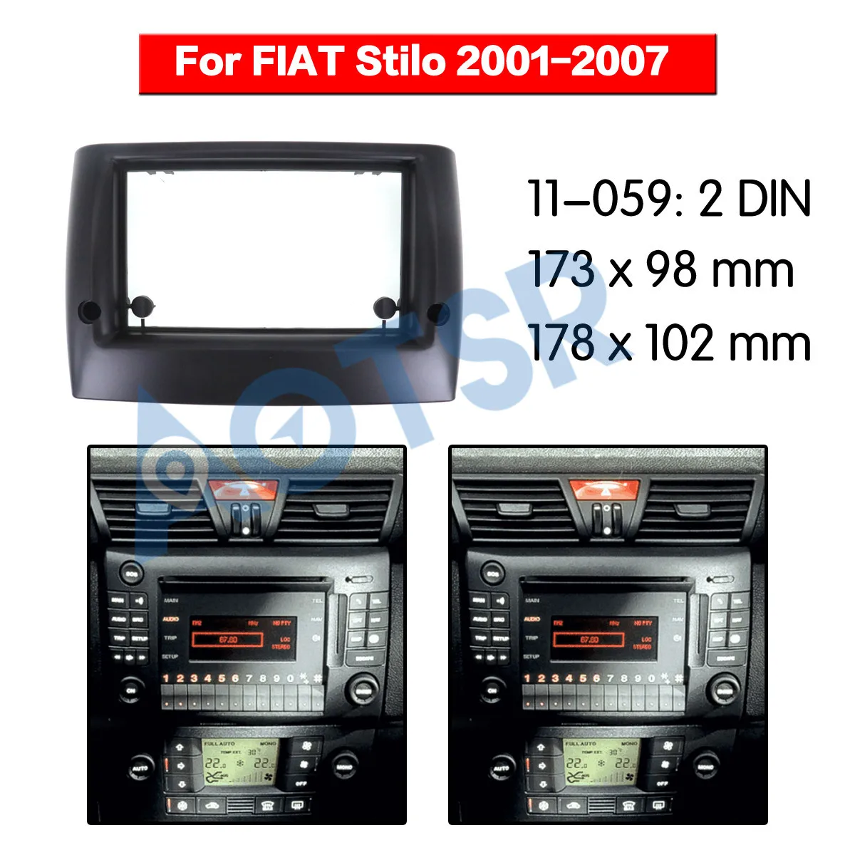Avto radio okvir Fascijo za FIAT Stilo 2001-2007 Namestitev Avto DVD Audio zgornjem Okvirju Avto fascijo Adapter Okvir