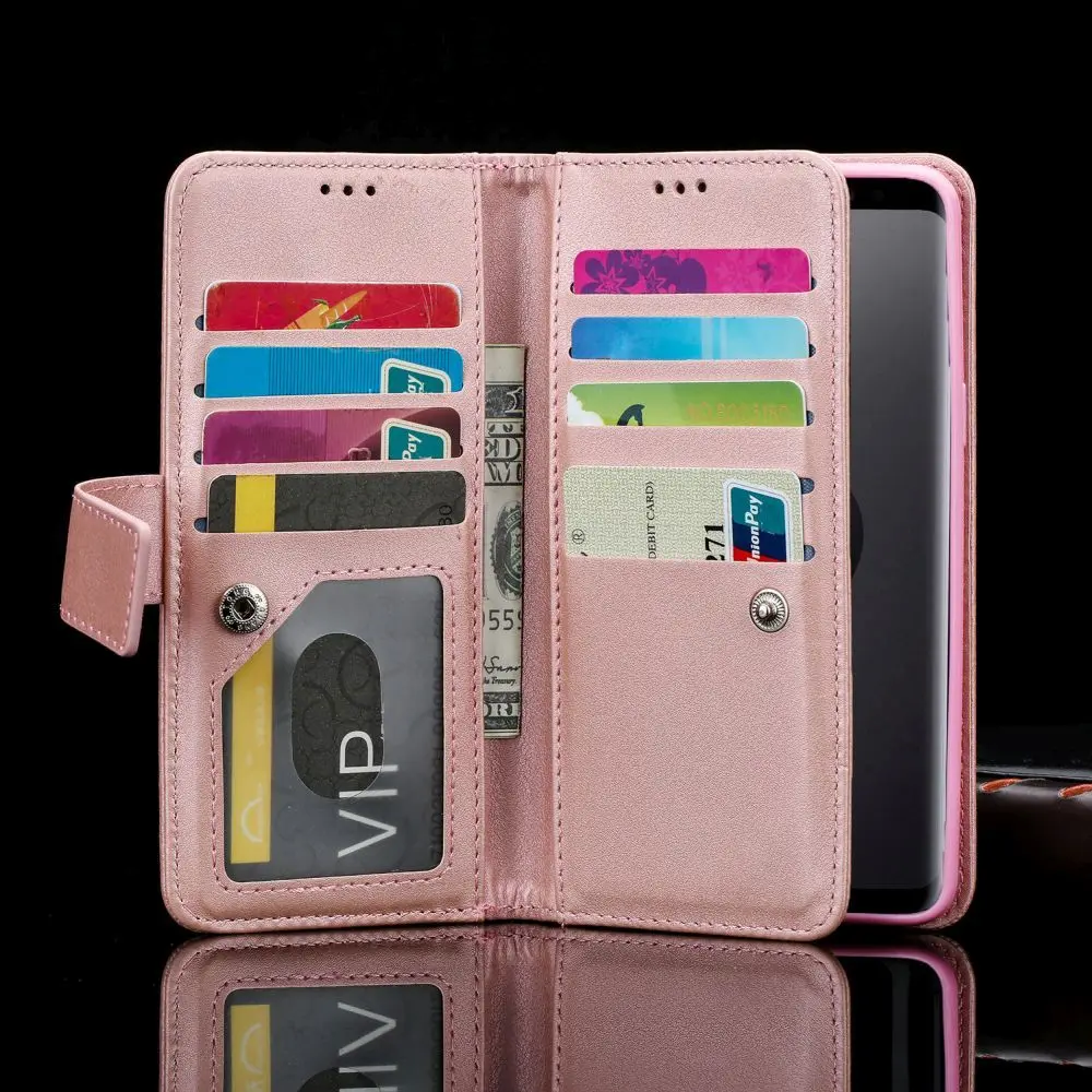 Bling Zadrgo Flip Usnjena Denarnica Ohišje Za Samsung S20 Ultra Note10 Plus 5G S10E S8 S9 S10 Odbijača M10 S7 rob Note8 Note9 Pokrov