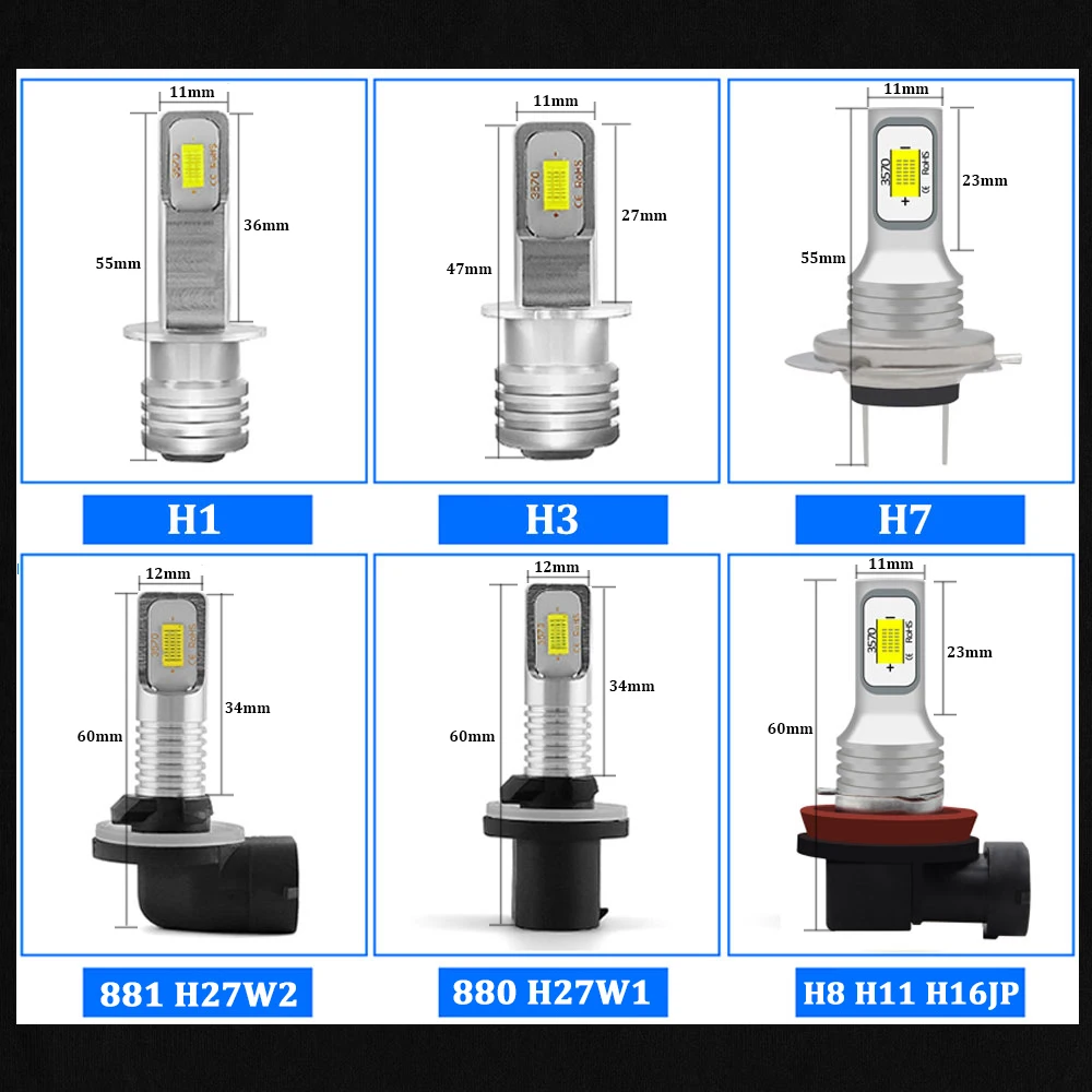 BMTxms Canbus LED DRL meglenke H8 H11 H7, H1, H3 H16 5202 HB4 9005 HB3 H10 P13W PSX24W PSX26W h27 h27w/1 881 h27w1 h27w2 h27w/2