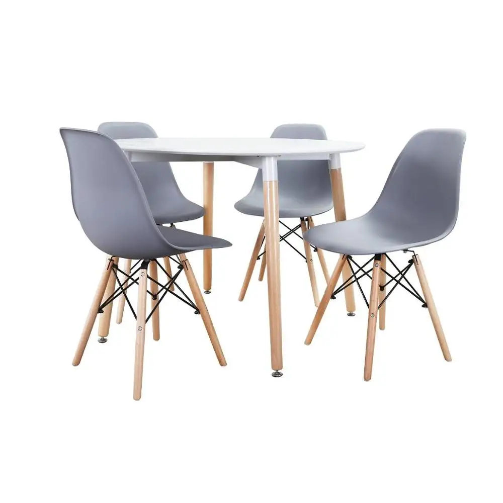 Conjunto formado por una mesa Kup redonda de 100 + 4 sillas (varios colores)