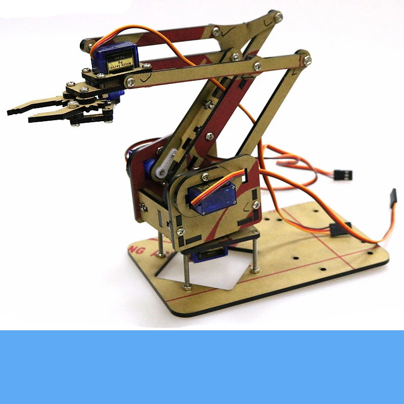 DIY 4DOF Plastičnih Akril Robot Roko Z 4pcs Visok Navor Micro Servo Nesestavljeni 4-Axis Robotsko Za Ardunio Izobraževanje Igrača