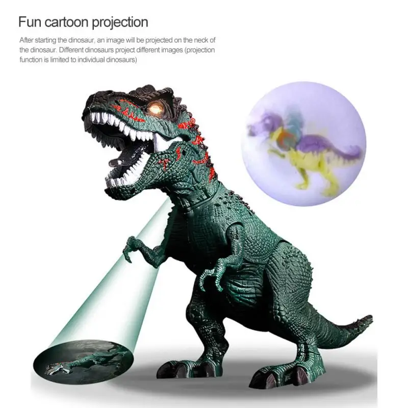 Električni Razpršilec Tyrannosaurus Rex Igrača Nastavite Dejanje Številke Dinozaver Model Lahko Zabavna Risanka Projekcija Za Otroke Darilo