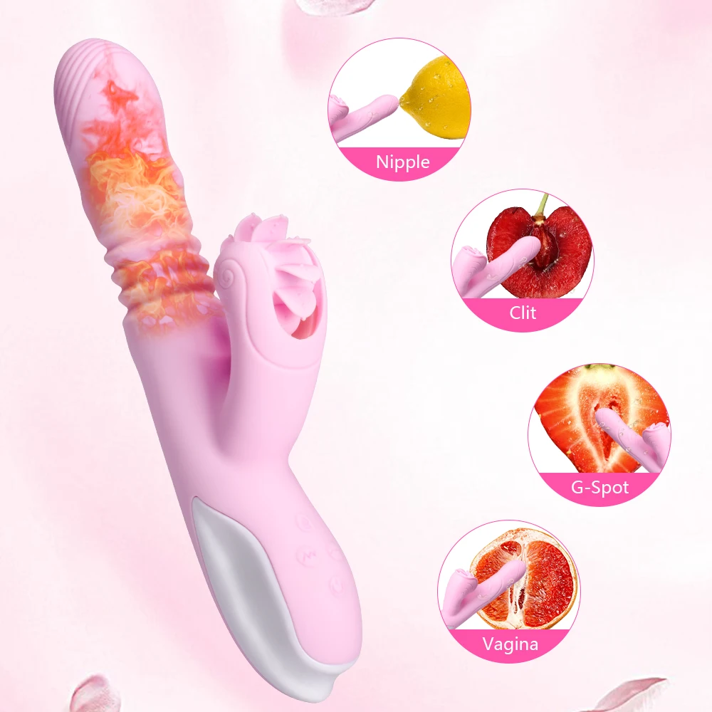G Spot Vibrator, Vibrator iz Silikona, Sex Igrače Za Ženske Ogrevanje Razširljiv Jezik Lizanje Palico Klitoris Massager SHAKI Adult Sex Shop