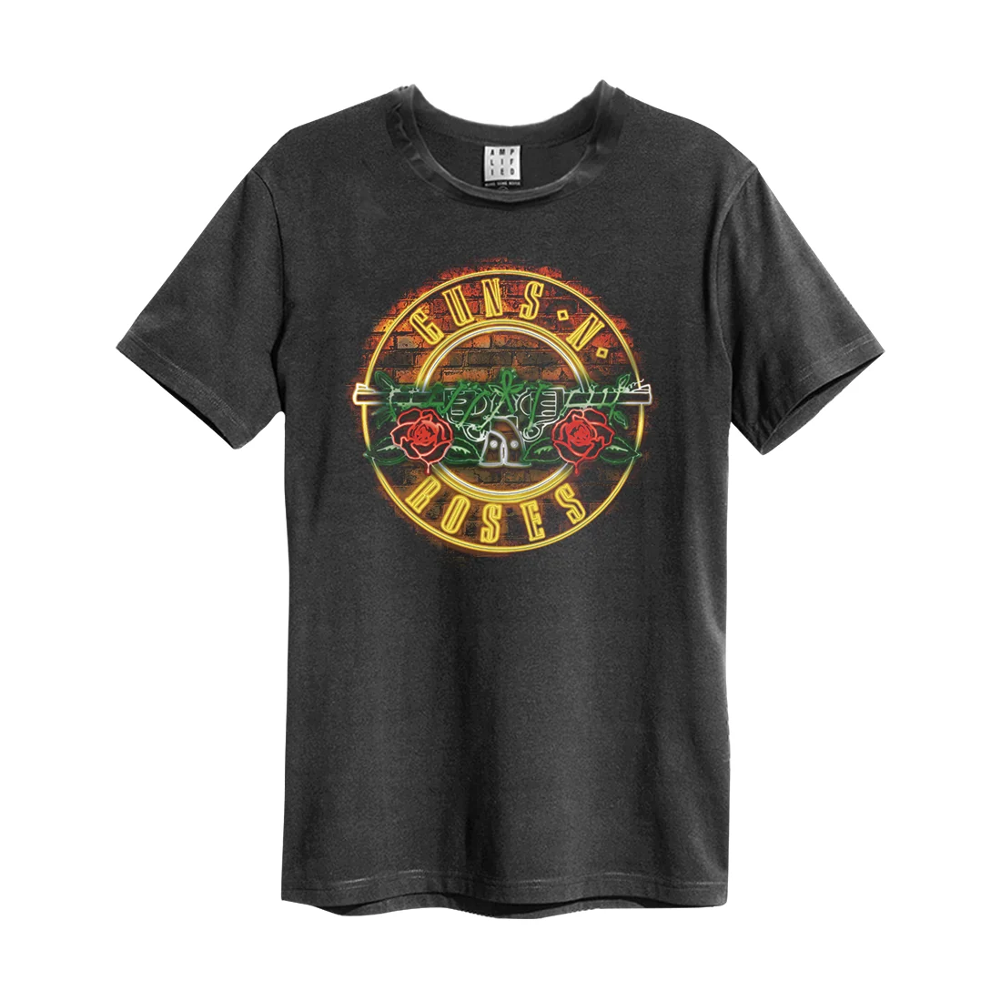 Guns N Roses Neon Znak T-Shirt - Ojačan Oblačila