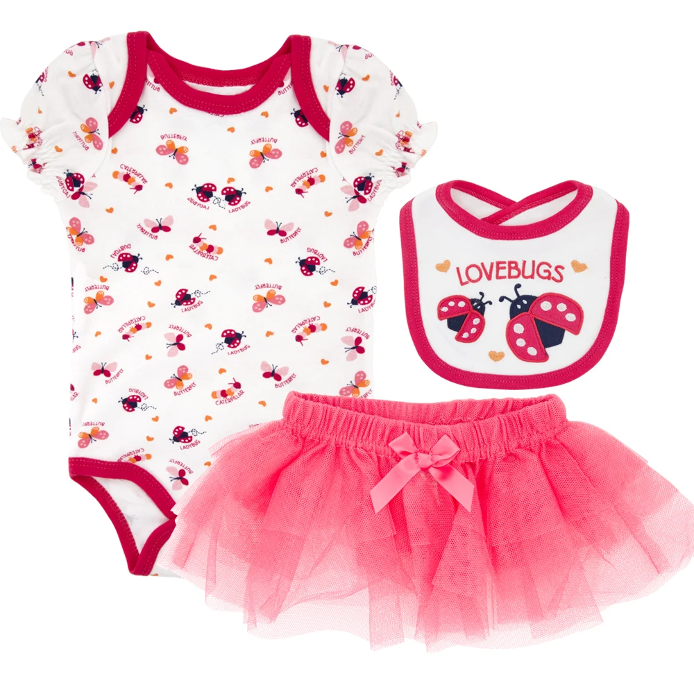 Honeyzone Otroška Oblačila, ki Bombaž Baby Bodysuit + Svile Dekle Obleko ropa de bebe Nov Baby Dekle Oblačila za Malčke Jumpsuits