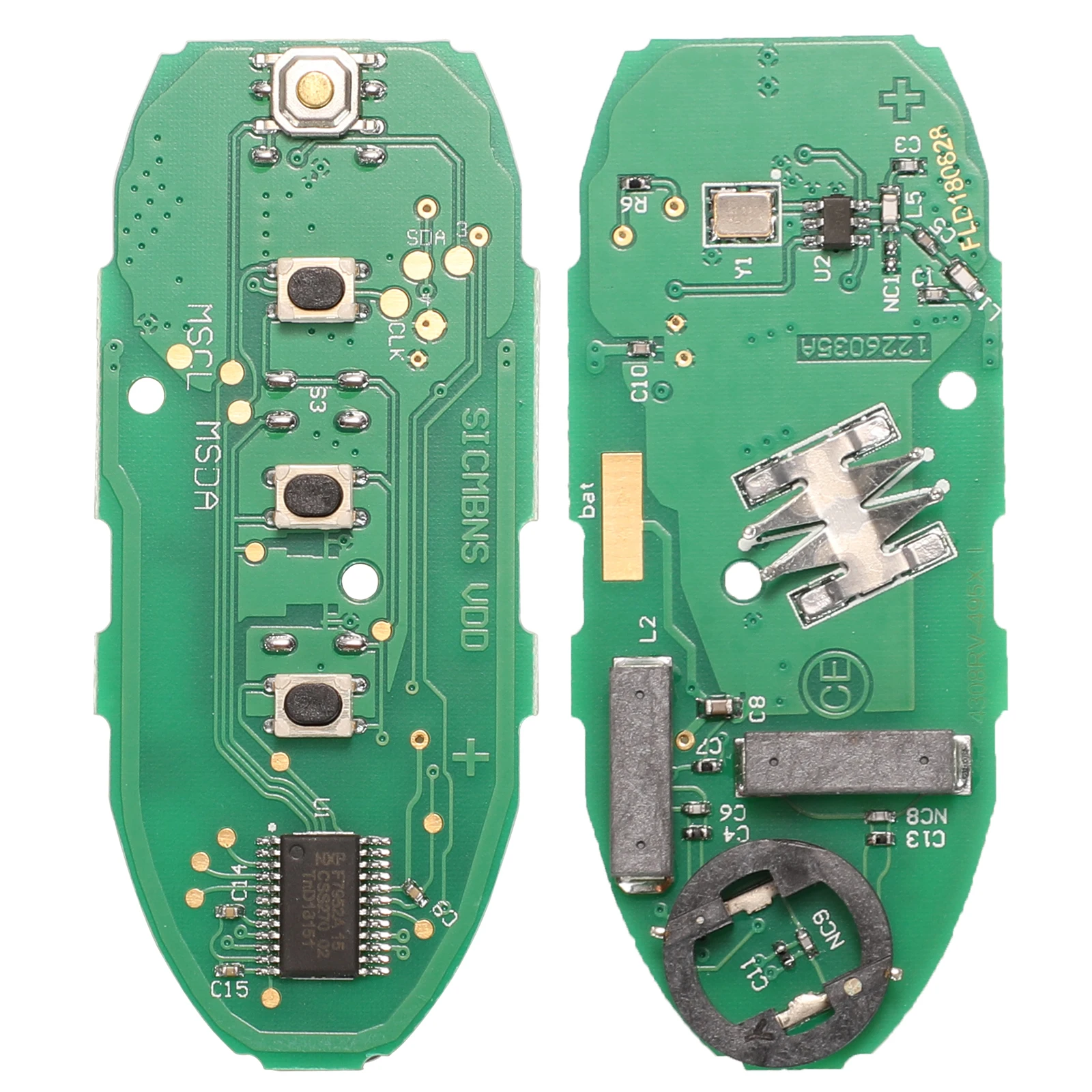 Jingyuqin 2 Gumb Avto Smart Remote Ključ Za NISSAN Qashqai X-Trail Vstop brez ključa Krmilnik Continontal PULSAR 433.92 MHz 4A Čip
