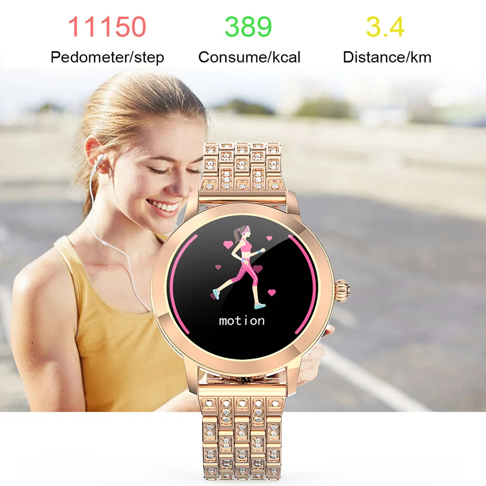 Kaimorui Pametno Gledati Ženske 2021 IP68 Vodotesen Šport Fitnes Watch Luksuzni Smartwatch Za Ženske Povezani Za Xiaomi Android, IOS