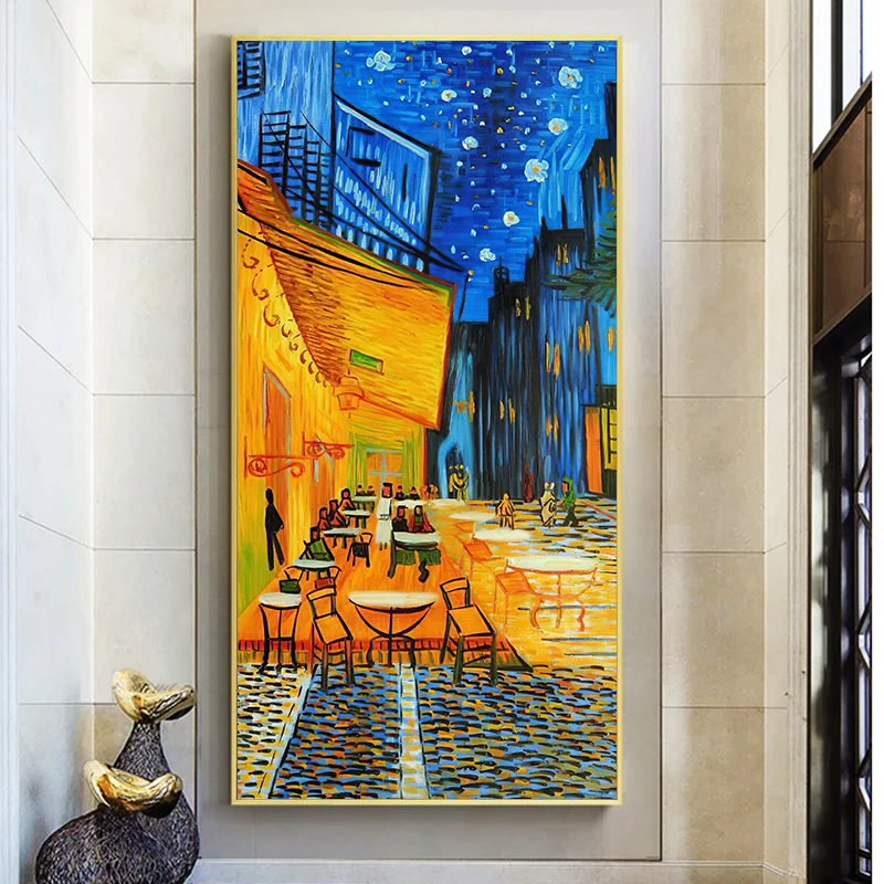 Kavarna Terasa Na Noč Van Gogh Znanih Slikarsko Platno Slikarstvo Plakatov in Fotografij Wall Art Slike za Dom Dekor brez okvirja