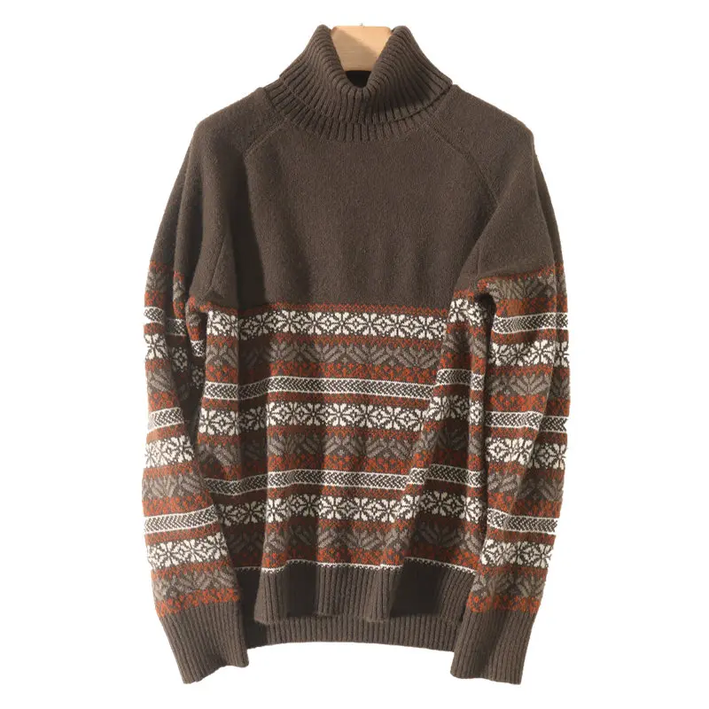 Kašmir pulover ženske visok ovratnik zgostitev 2019 jesen in zimo, novih volne pulover ohlapen pulover pleten dno majica