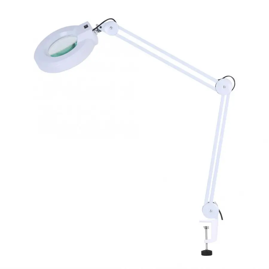 LED Povečevalno Talna Svetilka, Stojalo Lupo 5x Lupa Poveča LED Osvetljeno Desk Lupo Svetlobe Žarnice Z Objemko Lepoto Lučka