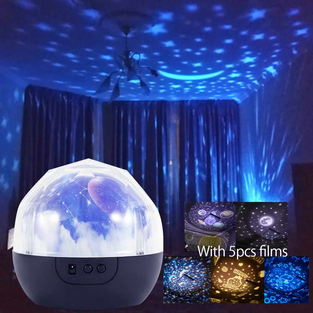 LED Čarobno Zvezdnato Nebo Luna Lučka Star Projektor Lučka Vzdušje Noč Luč Planet Projektor Luči Za Tiktok Video in Baby Darilo