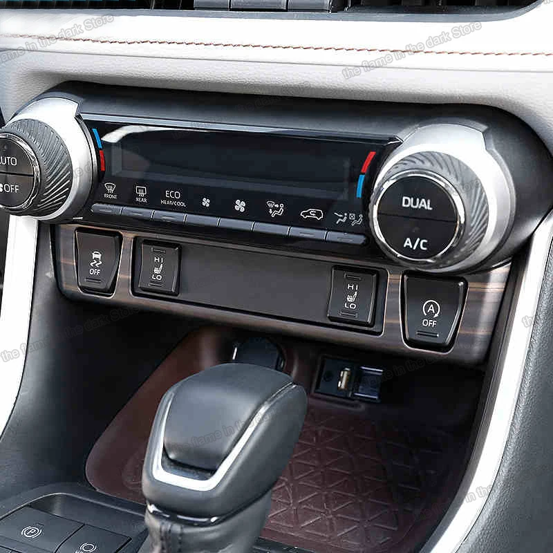 Lsrtw2017 za Toyota RAV4 2019 2020 Xa50 avto esp sedež toplote gumb okvir cruiser gumb okraskov iz ogljikovih vlaken abs dekoracijo auto