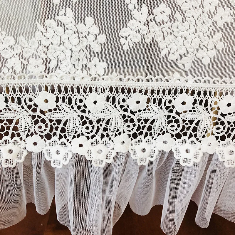 Luksuzni Pastorala čipke prtom Ameriški stil kavo Okrogla miza krpo poroko dekorativni pokrov namizni prt Jedilno mizo pokrov