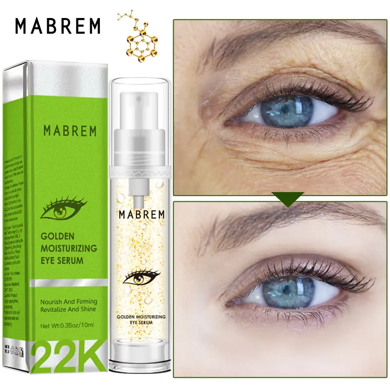 MABREM 24k Golden Eye Serum Proti gubam Vlažilne Zbledi, Temne Kolobarje Fine Linije Maščobe Zrnca Lajšanje Suhega Privijte Nego Kože