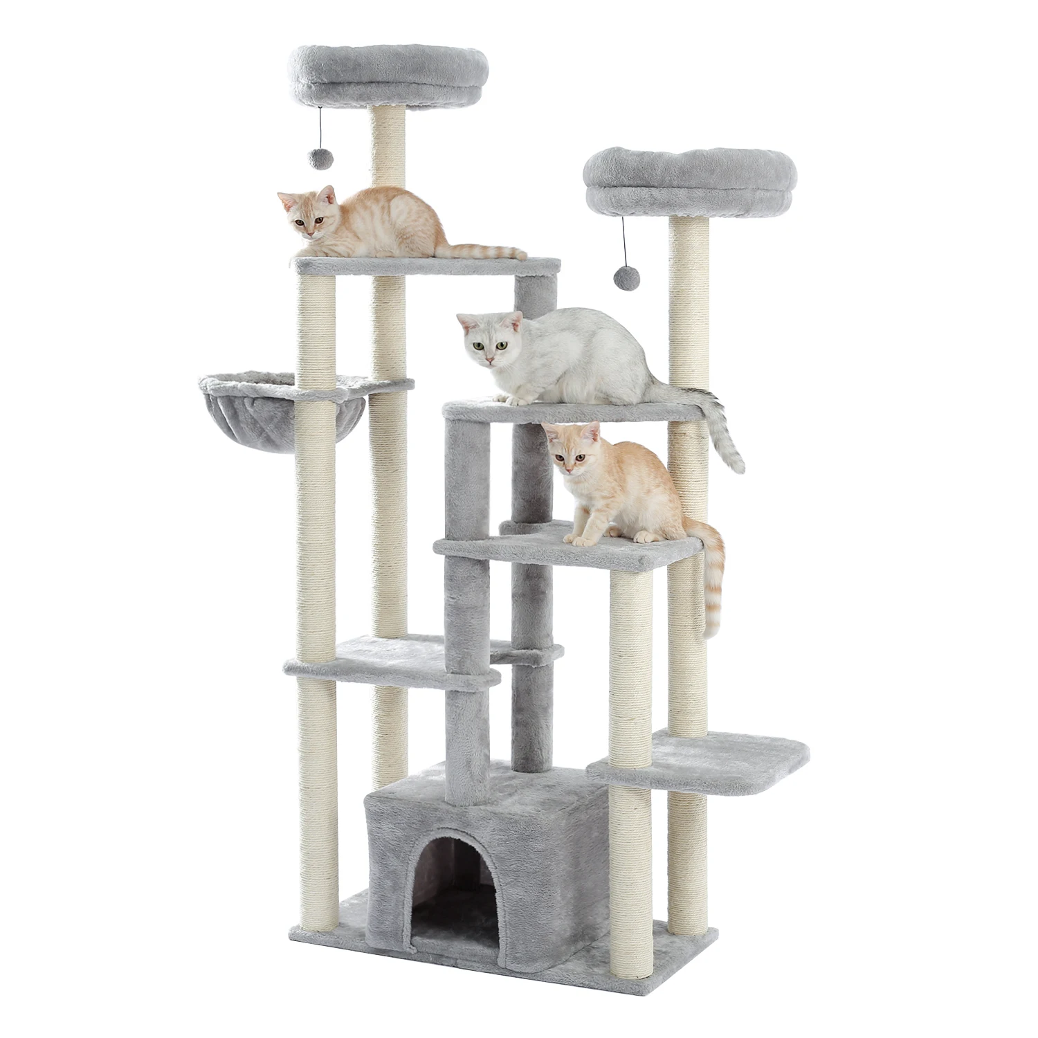 Mačje Drevo Stolp Mačka Plezanje Drevo Praskanje Post Odbor Viseče Igrače Domov Jjeza Center Aktivnosti Cat Skoki Mačka Pohištvo