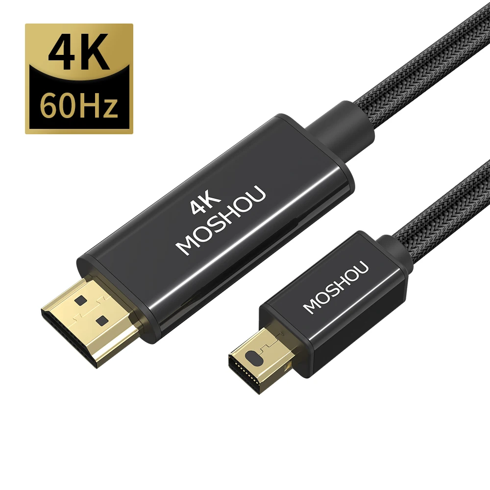 Moshou Mini DisplayPort na HDMI HD 4K Strele 2 Kabel HDMI Pretvornik za MacBook Air 13Mini DP za HDMI Kabel