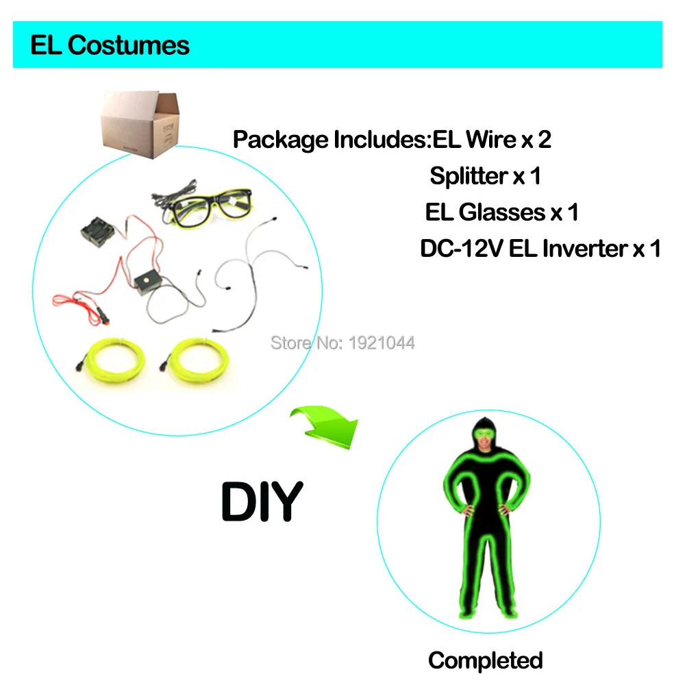Nov Prihod Svetlobna Kostume DIY, Ples, Oblačila Prilagodljiv EL Žice Ustreza LED Trak Svetlobe navzgor Žareče Izdelek za Dogodek Stranka