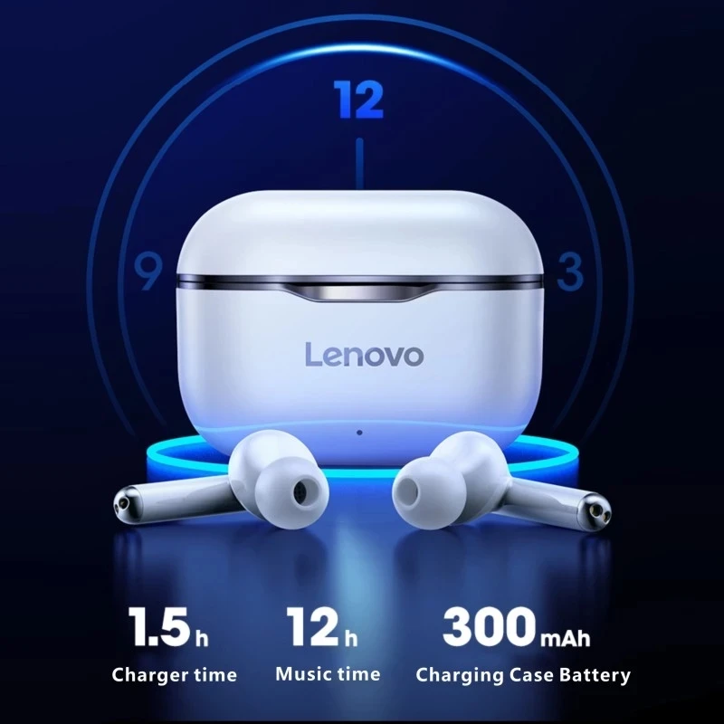 NOVI Originalni Lenovo LP1 TWS Brezžične Slušalke Bluetooth 5.0 Dual Stereo Zmanjšanje Hrupa Bas Touch Kontrole Dolgo Pripravljenosti 300mAH