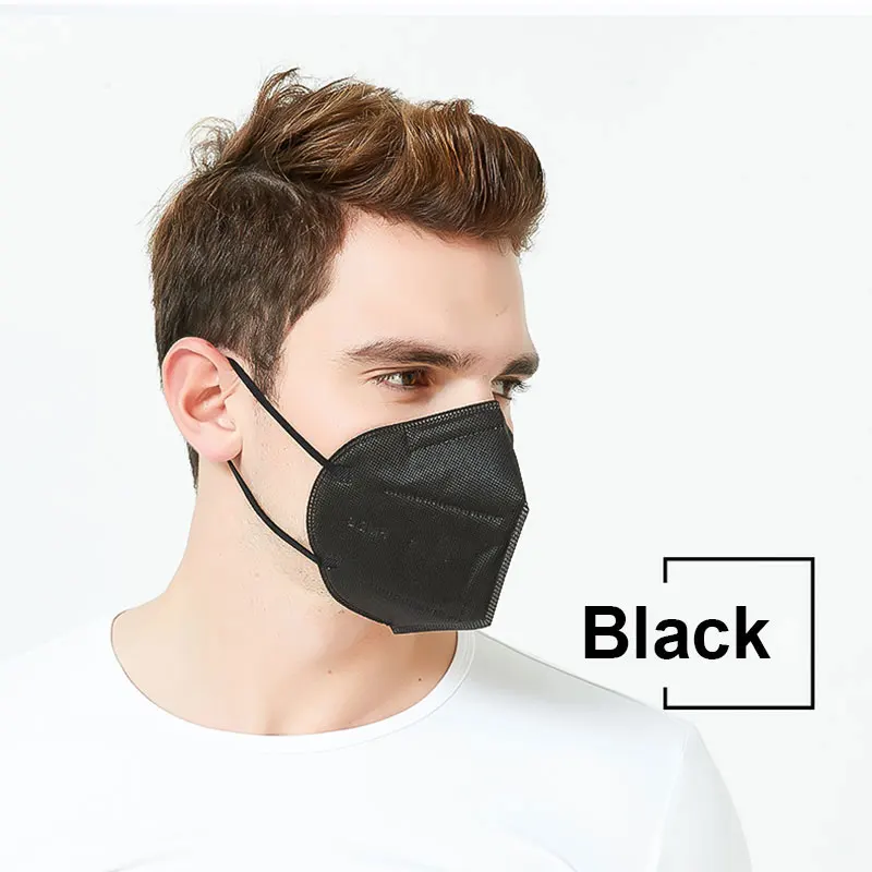 Novo Črno Masko 5-Plasti Usta Kape Filter KN95 Masko Proti Prahu Obraz, Usta Maske Mascarillas KN95 Maske Hitra Dostava